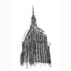 Empire State Building Sketch New York USA by Shehzad Afzaal