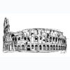 The Colosseum Rome Italy Sketch by Shehzad Afzaal